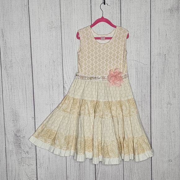 Giggle Moon Tiered Layered Sleeveless Floral Party Dress, sz 6X - Picture 1 of 5